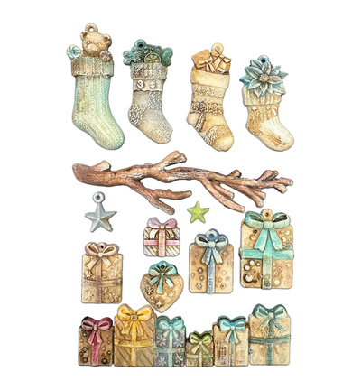 KACMA620 - Stamperia - Stamperia moule en silicone A5 – Christmas Embellishments chaussettes et cadeaux de Noël - Moules en silicone - Detail 3 KACMA620 - Stamperia - Stamperia moule en silicone A5 – Christmas Embellishments chaussettes et cadeaux de Noël - Moules en silicone - Detail 3