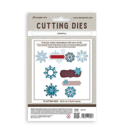 SFT27 - Stamperia - Stamperia matrices de découpe A6 – chute de neige de Noël - Cutting Dies - Detail 2