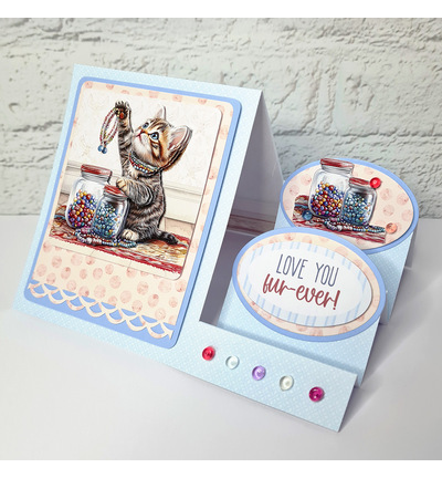 11-DCD7002 - Katy Sue Designs - Crafty Kittens Topper pré-découpé & collection découpage - Die Cut Topper & Decoupage - Detail 2 11-DCD7002 - Katy Sue Designs - Crafty Kittens Topper pré-découpé & collection découpage - Die Cut Topper & Decoupage - Detail 2
