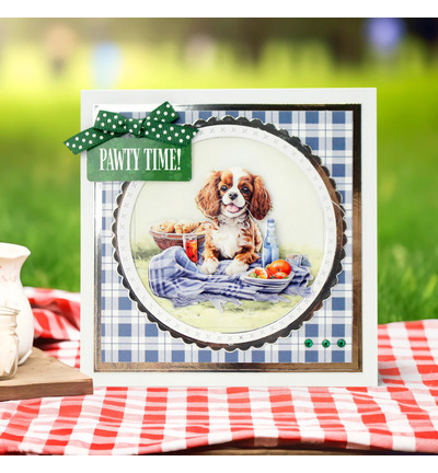 17-10084PUP - Katy Sue Designs - Picnic Pups Topper pré-découpé & collection découpage - Die Cut Topper & Decoupage - Detail 3 17-10084PUP - Katy Sue Designs - Picnic Pups Topper pré-découpé & collection découpage - Die Cut Topper & Decoupage - Detail 3