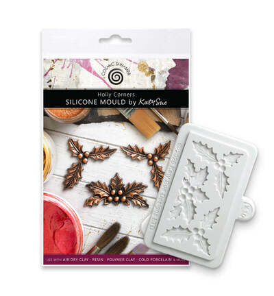 CE0165-CS - Katy Sue Designs - Moule en silicone - Holly Corners by Katy Sue - Silicone Mould - Detail 1 CE0165-CS - Katy Sue Designs - Moule en silicone - Holly Corners by Katy Sue - Silicone Mould - Detail 1