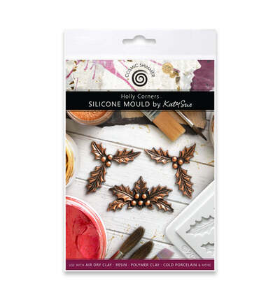 CE0165-CS - Katy Sue Designs - Moule en silicone - Holly Corners by Katy Sue - Silicone Mould - Detail 2 CE0165-CS - Katy Sue Designs - Moule en silicone - Holly Corners by Katy Sue - Silicone Mould - Detail 2