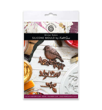 CE0168-CS - Katy Sue Designs - Moule en silicone - Winter Robin by Katy Sue - Silicone Mould - Detail 2 CE0168-CS - Katy Sue Designs - Moule en silicone - Winter Robin by Katy Sue - Silicone Mould - Detail 2