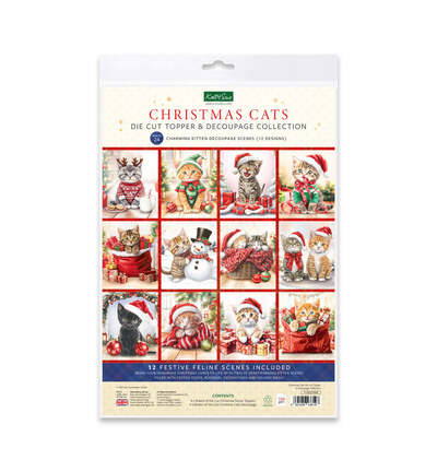 11-DCD7004 - Katy Sue Designs - Christmas Cats Die Cut and Decoupage Collection - 3D Die Cut Decoupage - Detail 3