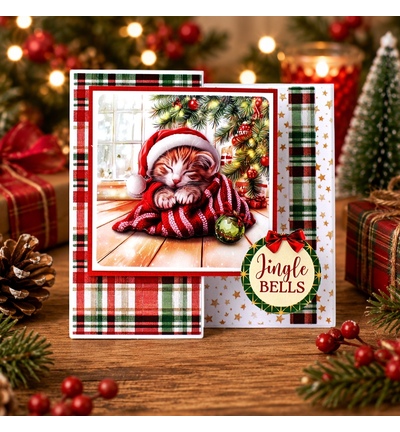 11-DCD7004 - Katy Sue Designs - Christmas Cats Die Cut and Decoupage Collection - 3D Die Cut Decoupage - Detail 5