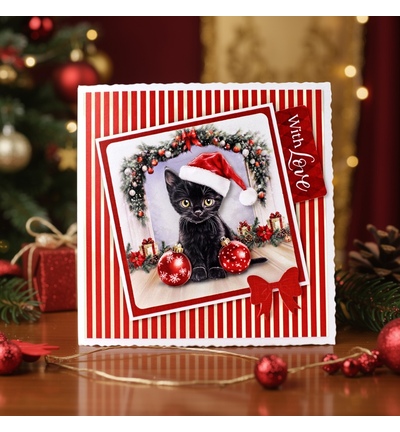 11-DCD7004 - Katy Sue Designs - Christmas Cats Die Cut and Decoupage Collection - 3D Die Cut Decoupage - Detail 6