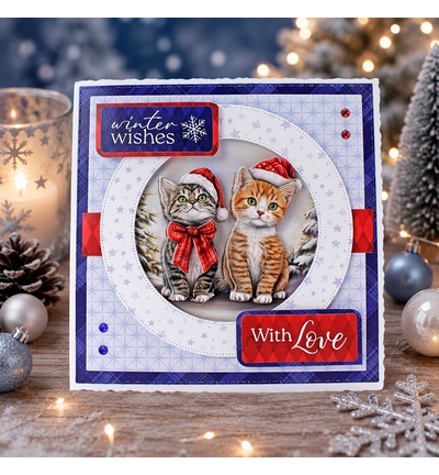 11-DCD7004 - Katy Sue Designs - Christmas Cats Die Cut and Decoupage Collection - 3D Die Cut Decoupage - Detail 8