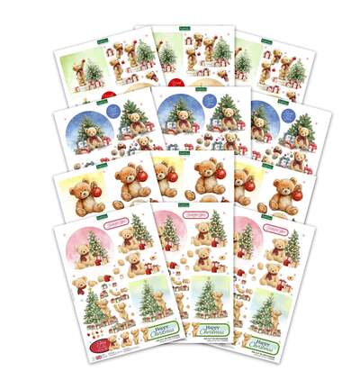 11-DCDTBC12 - Katy Sue Designs - Teddy Bear Christmas Die Cut and Decoupage Collection - 3D Die Cut Decoupage - Detail 2