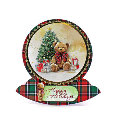11-DCDTBC12 - Katy Sue Designs - Teddy Bear Christmas Die Cut and Decoupage Collection - 3D Die Cut Decoupage - Detail 6
