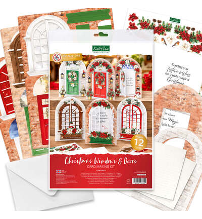 17-10111CWD - Katy Sue Designs - Christmas Windows and Doors - Card Making - Card Making Kits - Detail 3