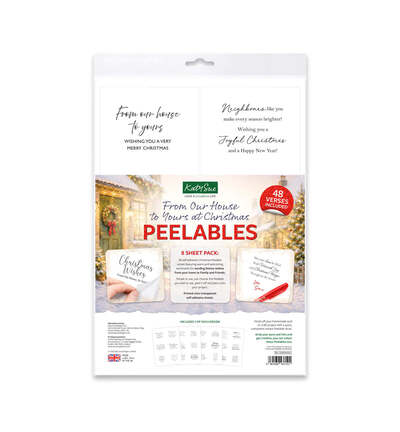 06-10043HOU - Katy Sue Designs - From Our House To Yours at Christmas Peelables - Peelable Verses - Detail 1