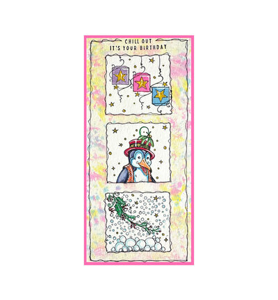 07-0008-PI - Pink Ink Designs - Flippin' Awesome Penguin - DL Stamp Sets - Detail 2