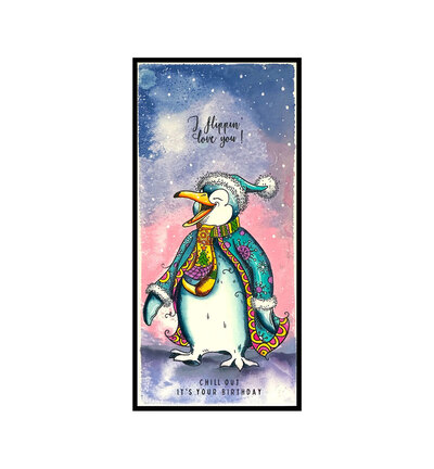 07-0008-PI - Pink Ink Designs - Flippin' Awesome Penguin - DL Stamp Sets - Detail 3