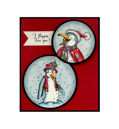 07-0008-PI - Pink Ink Designs - Flippin' Awesome Penguin - DL Stamp Sets - Detail 4
