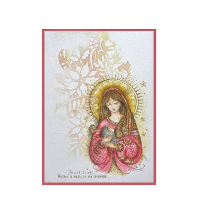 07-0011-PI - Pink Ink Designs - Quiet Grace - Christmas Mother Mary - DL Stamp Sets - Detail 2 07-0011-PI - Pink Ink Designs - Quiet Grace - Christmas Mother Mary - DL Stamp Sets - Detail 2