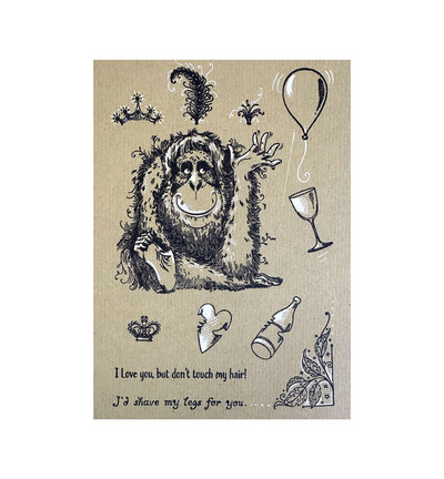 07-0017-PI - Pink Ink Designs - Orangutangle Orangutan - DL Stamp Sets - Detail 1