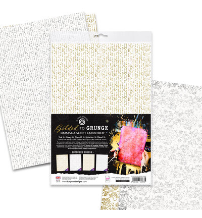03-10080GGF - Cosmic Shimmer - Gilded to Grunge Damask & Script - Foiled Cardstock - Detail 1 03-10080GGF - Cosmic Shimmer - Gilded to Grunge Damask & Script - Foiled Cardstock - Detail 1