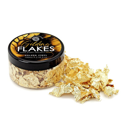 32-GF001-100 - Cosmic Shimmer - Gilding Flakes - Golden Jewel 100ml - Gilding Flakes - Detail 1 32-GF001-100 - Cosmic Shimmer - Gilding Flakes - Golden Jewel 100ml - Gilding Flakes - Detail 1