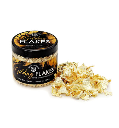 32-GF001-200 - Cosmic Shimmer - Gilding Flakes - Golden Jewel 200ml - Gilding Flakes - Detail 1