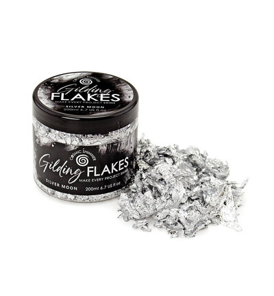 32-GF002-200 - Cosmic Shimmer - Gilding Flakes - Silver Moon 200ml - Gilding Flakes - Detail 1 32-GF002-200 - Cosmic Shimmer - Gilding Flakes - Silver Moon 200ml - Gilding Flakes - Detail 1