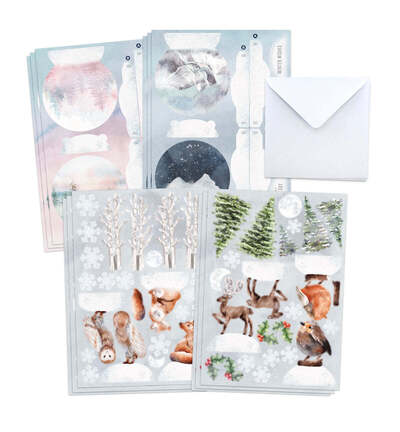 17-10076WCA - Katy Sue Designs - Kit de cartes pop-up – Watercolour Christmas Animals - Card Making Kits - Detail 7 17-10076WCA - Katy Sue Designs - Kit de cartes pop-up – Watercolour Christmas Animals - Card Making Kits - Detail 7