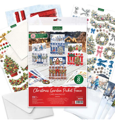17-10099CGP - Katy Sue Designs - Kit de cartes – Christmas Garden Picket Fence - Card Making Kits - Detail 3