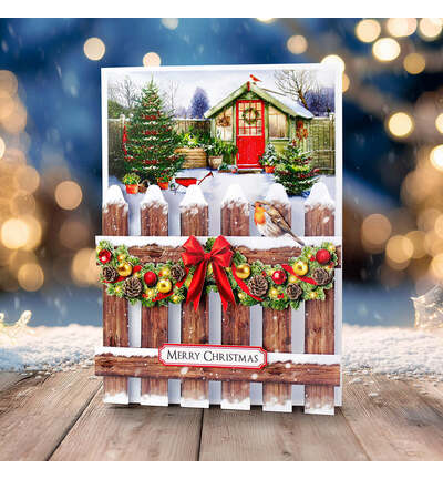 17-10099CGP - Katy Sue Designs - Kit de cartes – Christmas Garden Picket Fence - Card Making Kits - Detail 4