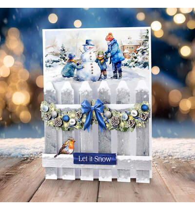 17-10099CGP - Katy Sue Designs - Kit de cartes – Christmas Garden Picket Fence - Card Making Kits - Detail 7