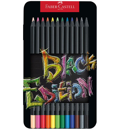 FC-116413 - Faber Castell - Crayons de couleur FC Black Ed.boite métallique - FC-Black Edition - Detail 1