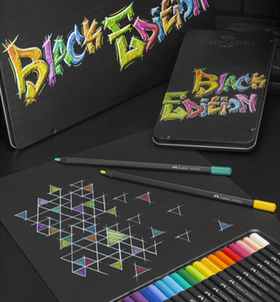 FC-116437 - Faber Castell - Crayons de couleur FC Black Ed. boite métallique - FC-Black Edition - Detail 2 FC-116437 - Faber Castell - Crayons de couleur FC Black Ed. boite métallique - FC-Black Edition - Detail 2
