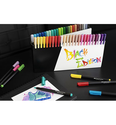 FC-116454 - Faber Castell - Brushpen FC Black Edition assorti - Brushpen Black Edition - Detail 2