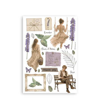 SBW37 - Stamperia - Stamperia bloc washi A5 8 feuilles – Flowers and Poems - - Detail 5 SBW37 - Stamperia - Stamperia bloc washi A5 8 feuilles – Flowers and Poems - - Detail 5