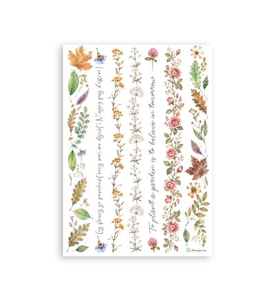 SBW37 - Stamperia - Stamperia bloc washi A5 8 feuilles – Flowers and Poems - - Detail 7 SBW37 - Stamperia - Stamperia bloc washi A5 8 feuilles – Flowers and Poems - - Detail 7