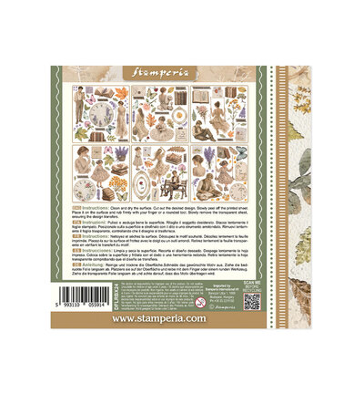DFLRBX24 - Stamperia - Stamperia set Rub-On 6 feuilles – Flowers and Poems - - Detail 7 DFLRBX24 - Stamperia - Stamperia set Rub-On 6 feuilles – Flowers and Poems - - Detail 7