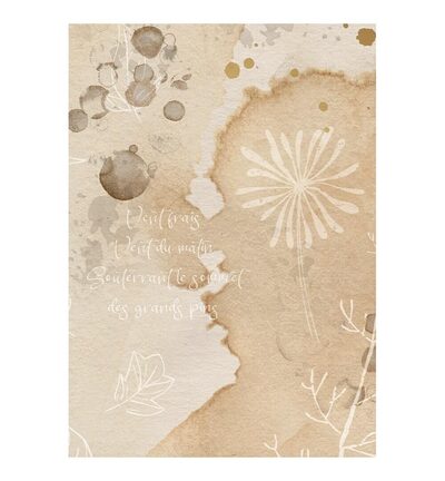 DFSAK6062 - Stamperia - Stamperia fonds papier de riz A6 8 feuilles – Flowers and Poems - - Detail 3 DFSAK6062 - Stamperia - Stamperia fonds papier de riz A6 8 feuilles – Flowers and Poems - - Detail 3