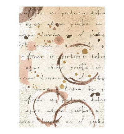 DFSAK6062 - Stamperia - Stamperia fonds papier de riz A6 8 feuilles – Flowers and Poems - - Detail 4 DFSAK6062 - Stamperia - Stamperia fonds papier de riz A6 8 feuilles – Flowers and Poems - - Detail 4