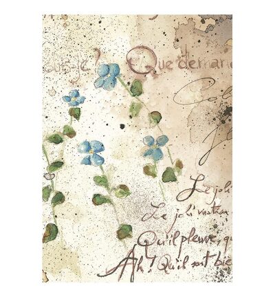 DFSA6X13 - Stamperia - Stamperia mini papier de riz A6 8 feuilles – Flowers and Poems - - Detail 2 DFSA6X13 - Stamperia - Stamperia mini papier de riz A6 8 feuilles – Flowers and Poems - - Detail 2