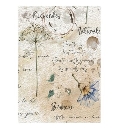 DFSA6X13 - Stamperia - Stamperia mini papier de riz A6 8 feuilles – Flowers and Poems - - Detail 7 DFSA6X13 - Stamperia - Stamperia mini papier de riz A6 8 feuilles – Flowers and Poems - - Detail 7