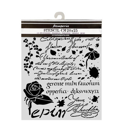 KSTD221 - Stamperia - Stamperia pochoir 20x25 cm – Flowers and Poems Latin inspirations - - Detail 1 KSTD221 - Stamperia - Stamperia pochoir 20x25 cm – Flowers and Poems Latin inspirations - - Detail 1