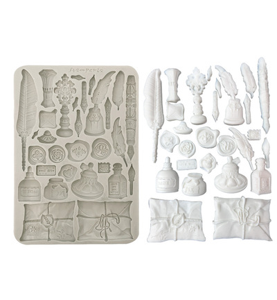 KACMA563 - Stamperia - Stamperia moule en silicone A5 – Flowers and Poems Calligraphy - - Detail 1 KACMA563 - Stamperia - Stamperia moule en silicone A5 – Flowers and Poems Calligraphy - - Detail 1