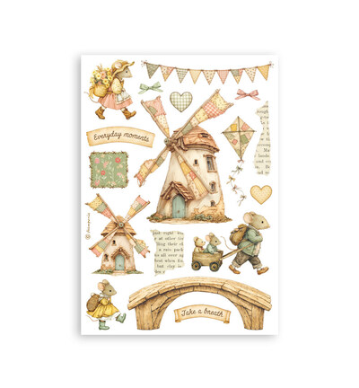 SBW38 - Stamperia - Stamperia bloc washi A5 8 feuilles – Cozy Family - - Detail 2 SBW38 - Stamperia - Stamperia bloc washi A5 8 feuilles – Cozy Family - - Detail 2