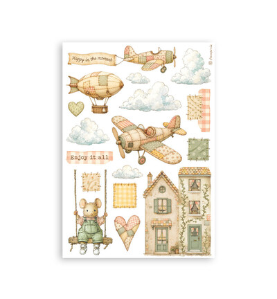 SBW38 - Stamperia - Stamperia bloc washi A5 8 feuilles – Cozy Family - - Detail 6 SBW38 - Stamperia - Stamperia bloc washi A5 8 feuilles – Cozy Family - - Detail 6