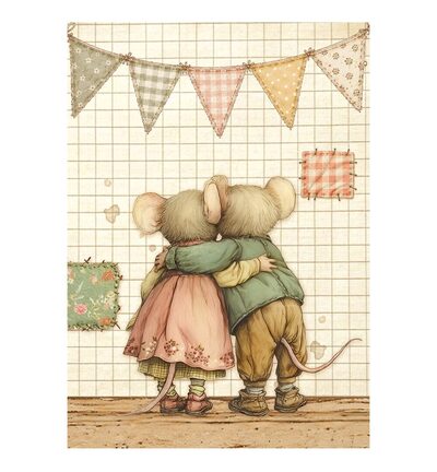 DFSA6X14 - Stamperia - Stamperia mini papier de riz A6 8 feuilles – Cozy Family - - Detail 3 DFSA6X14 - Stamperia - Stamperia mini papier de riz A6 8 feuilles – Cozy Family - - Detail 3