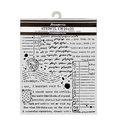 KSTD222 - Stamperia - Stamperia pochoir 20x25 cm – Cozy Family Letters - - Detail 1 KSTD222 - Stamperia - Stamperia pochoir 20x25 cm – Cozy Family Letters - - Detail 1