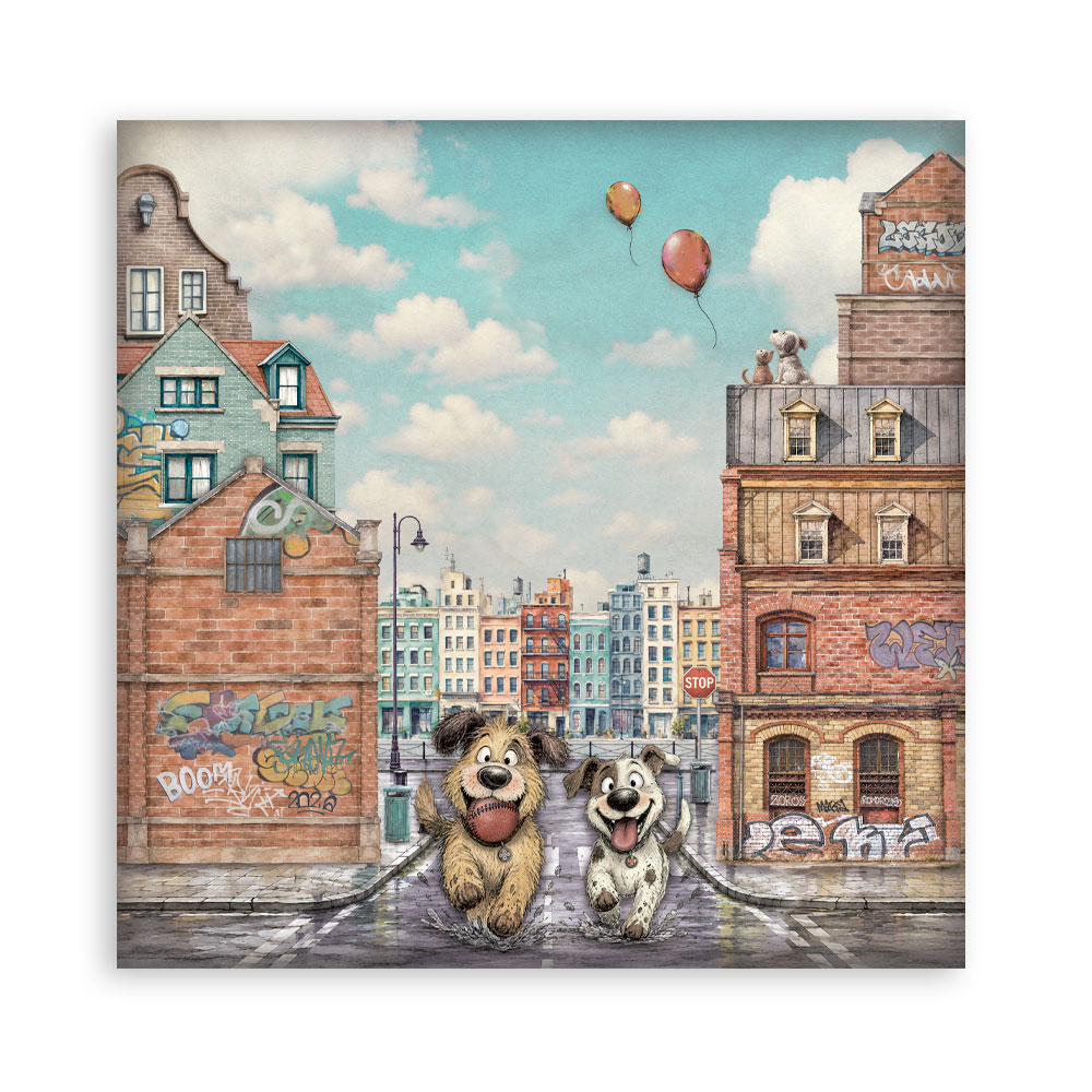 SBBL194 - Stamperia - Stamperia Large Scrapbooking Pad 30,5x30,5 cm – Furry Friends 2 - Blocs scrapbooking - Detail 16