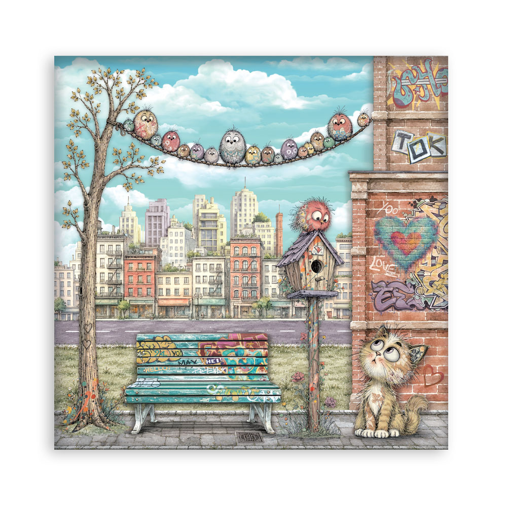 SBBL194 - Stamperia - Stamperia Large Scrapbooking Pad 30,5x30,5 cm – Furry Friends 2 - Blocs scrapbooking - Detail 22