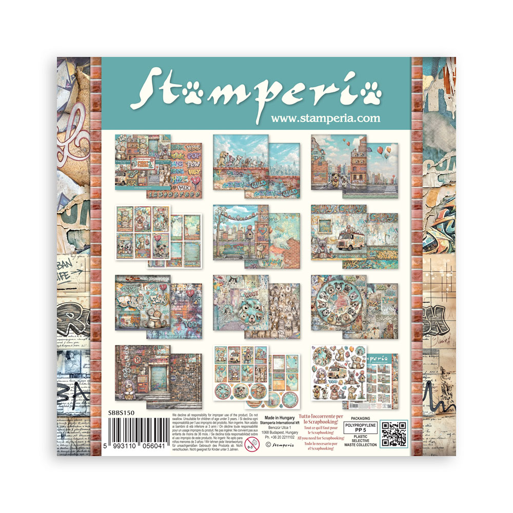SBBS150 - Stamperia - Stamperia Small Scrapbooking Pad 20,3x20,3 cm – Furry Friends 2 - Blocs scrapbooking - Detail 9 SBBS150 - Stamperia - Stamperia Small Scrapbooking Pad 20,3x20,3 cm – Furry Friends 2 - Blocs scrapbooking - Detail 9