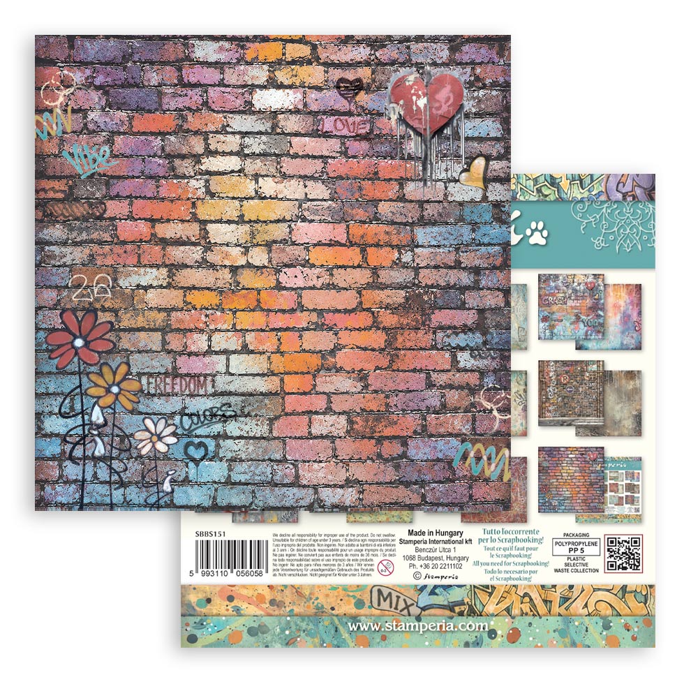 SBBS151 - Stamperia - Stamperia Small Scrapbooking Pad 20,3x20,3 cm Backgrounds – Furry Friends 2 - Blocs scrapbooking - Detail 8 SBBS151 - Stamperia - Stamperia Small Scrapbooking Pad 20,3x20,3 cm Backgrounds – Furry Friends 2 - Blocs scrapbooking - Detail 8