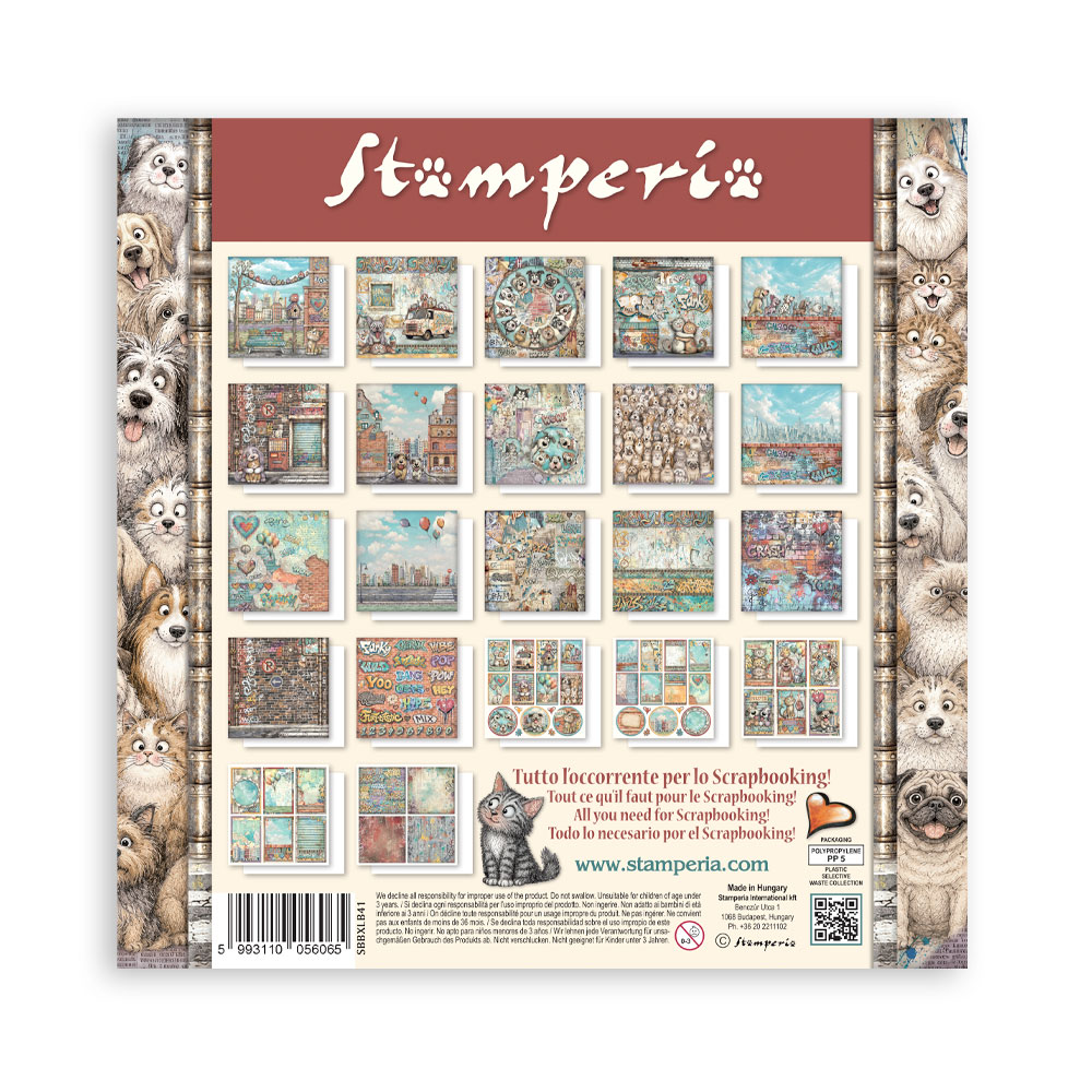 SBBXLB41 - Stamperia - Stamperia Maxi Scrapbooking Pad 22 feuilles 30,5x30,5 cm – Furry Friends 2 - Blocs scrapbooking - Detail 16 SBBXLB41 - Stamperia - Stamperia Maxi Scrapbooking Pad 22 feuilles 30,5x30,5 cm – Furry Friends 2 - Blocs scrapbooking - Detail 16