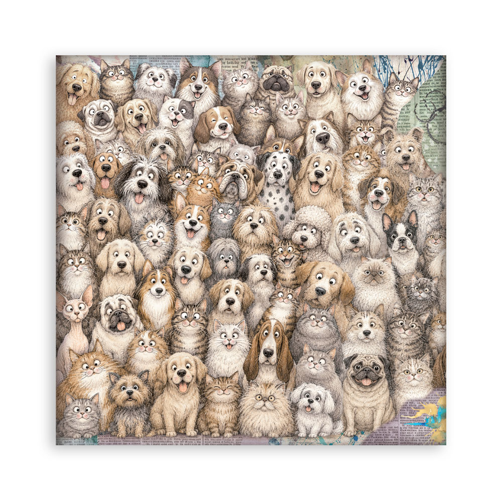 SBBSXB29 - Stamperia - Stamperia Small Scrapbooking Pad 22 feuilles 20,3x20,3 cm – Furry Friends 2 - Blocs scrapbooking - Detail 1 SBBSXB29 - Stamperia - Stamperia Small Scrapbooking Pad 22 feuilles 20,3x20,3 cm – Furry Friends 2 - Blocs scrapbooking - Detail 1